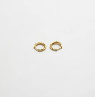 Mini Gold Rope Twist Huggie Earrings