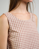 Neko Tank - Brown Gingham