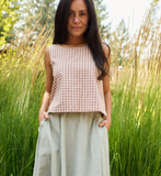Neko Tank - Brown Gingham