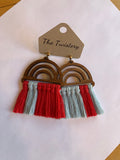 Colorblock Macrame Earrings