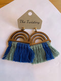 Colorblock Macrame Earrings
