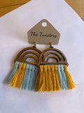 Colorblock Macrame Earrings