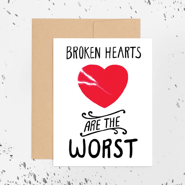 Broken Hearts Greeting Card