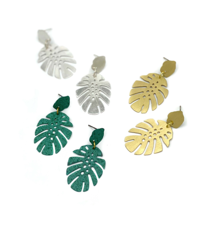 Monstera Studs