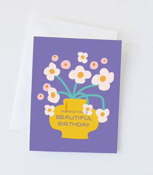Beautiful Birthday Floral Greeting Card