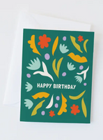 Flora Birthday Greeting Card