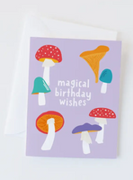 Magical Mushrooms Birthday Greeting Card