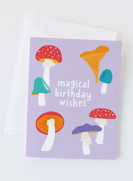Magical Mushrooms Birthday Greeting Card