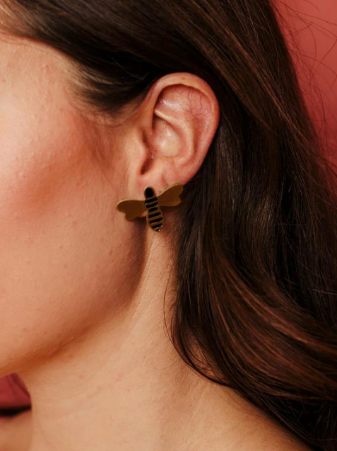 Honey Bee Stud Earrings
