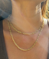 Paperclip Chain Necklace 20-22"