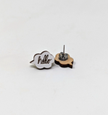 Hello Word Stud Earrings