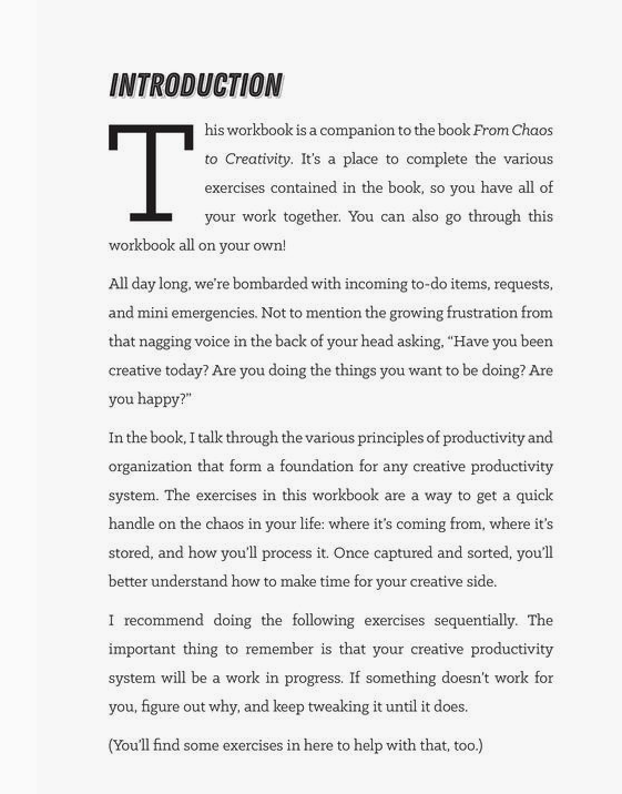 From Chaos To Creativity Workbook (Zine)