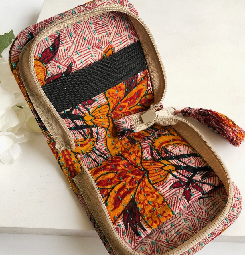 Kantha Zip-Around Case