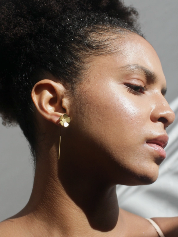Forget-Me-Not Threader Earrings