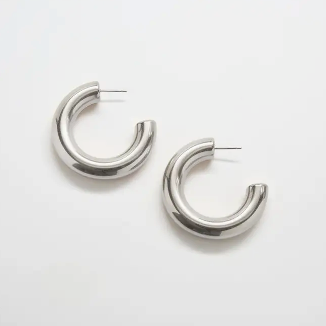 Medium Chunky Hoop Earrings