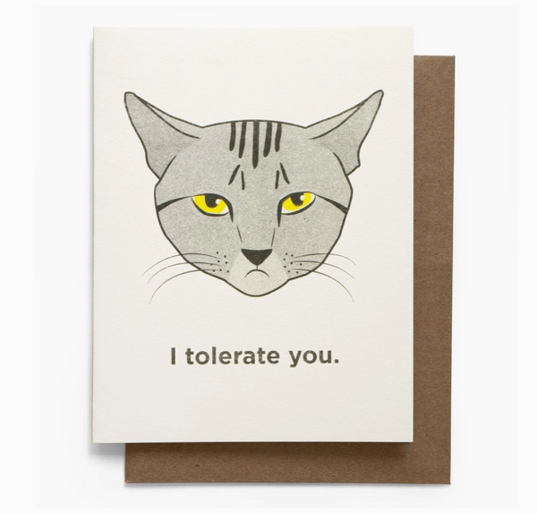 I Tolerate You Greeting Card
