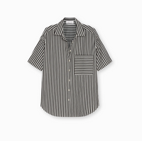 Bernadette Camp Shirt - Black & White