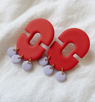 Miki | Statement Stud Polymer Clay Earrings