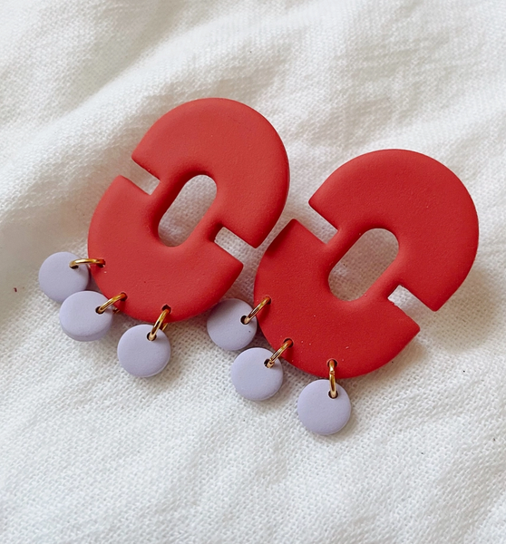 Miki | Statement Stud Polymer Clay Earrings