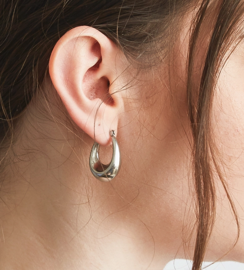 Oval Hoop Earrings