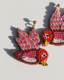 Beaded Bird Earrings