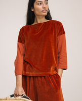 Divya Velour and Jersey Top