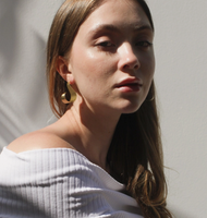 Golden Curve Threader Earrings