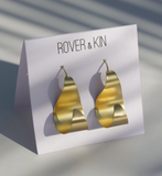 Golden Curve Threader Earrings