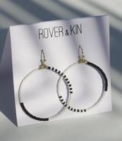 Monochrome Beaded Hoops