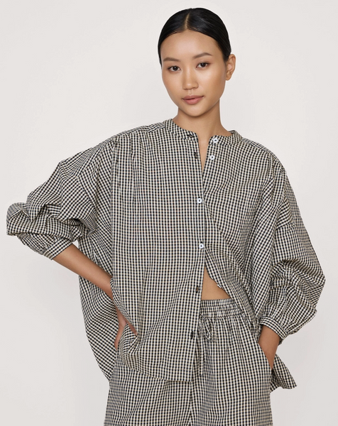 Gingham Francoise Top