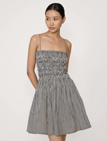 Gingham Strappy Bodice Mini Dress