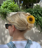 Hand-Painted Sunflower Claw Hair Clip