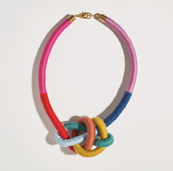 Water Bowline Pride Necklace in Rainbow