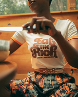 Eat the Rich | Fitted Ringer Graphic T-Shirt