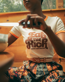 Eat the Rich | Fitted Ringer Graphic T-Shirt