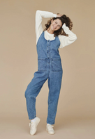 Denim Button Front Jumpsuit