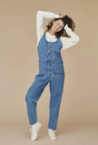 Denim Button Front Jumpsuit