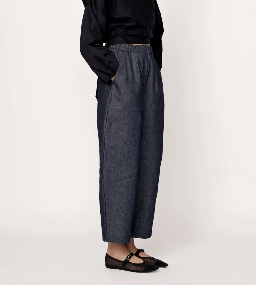 Laude Barrel Leg Denim - Dark