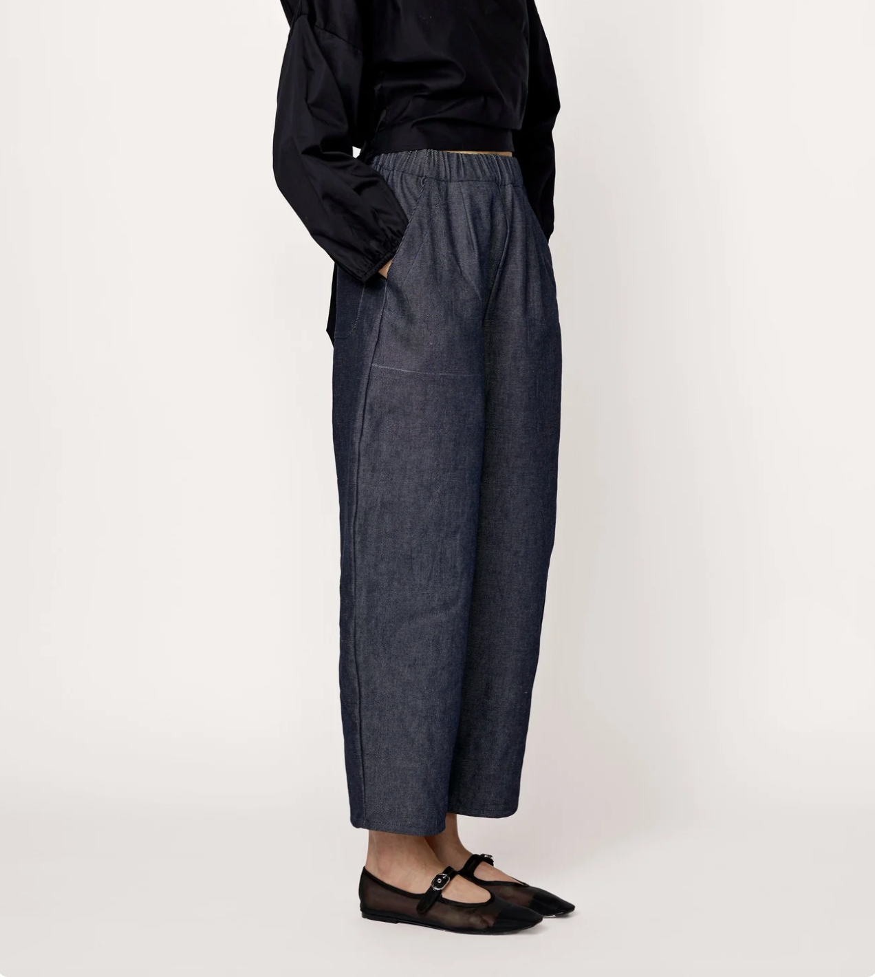 Laude Barrel Leg Denim - Dark