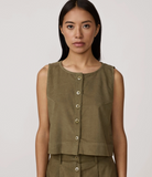 Cropped Button Vest