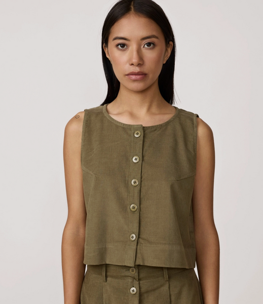 Cropped Button Vest