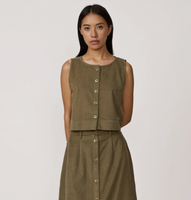 Cropped Button Vest