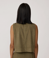Cropped Button Vest