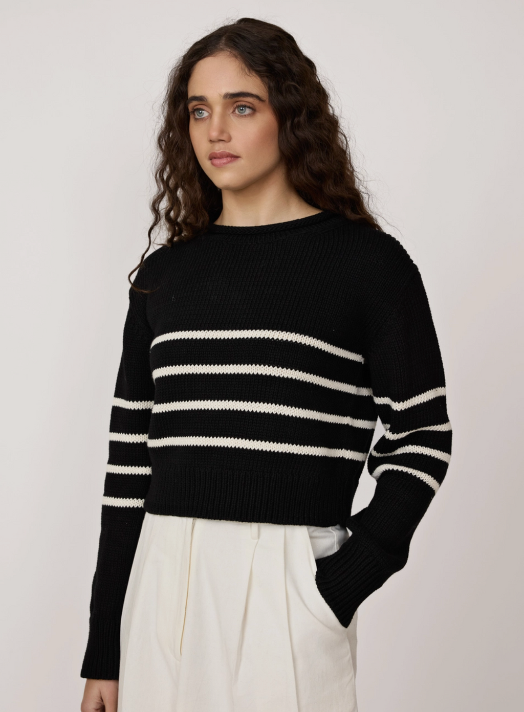Cropped Field Sweater