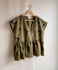 Olive Linen Top