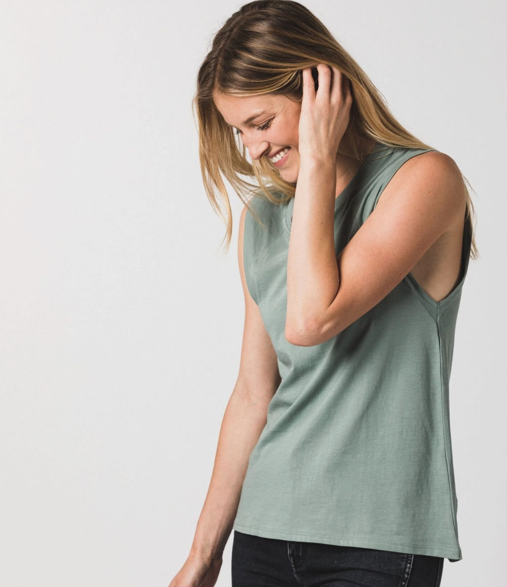 Muscle Tank - Sage