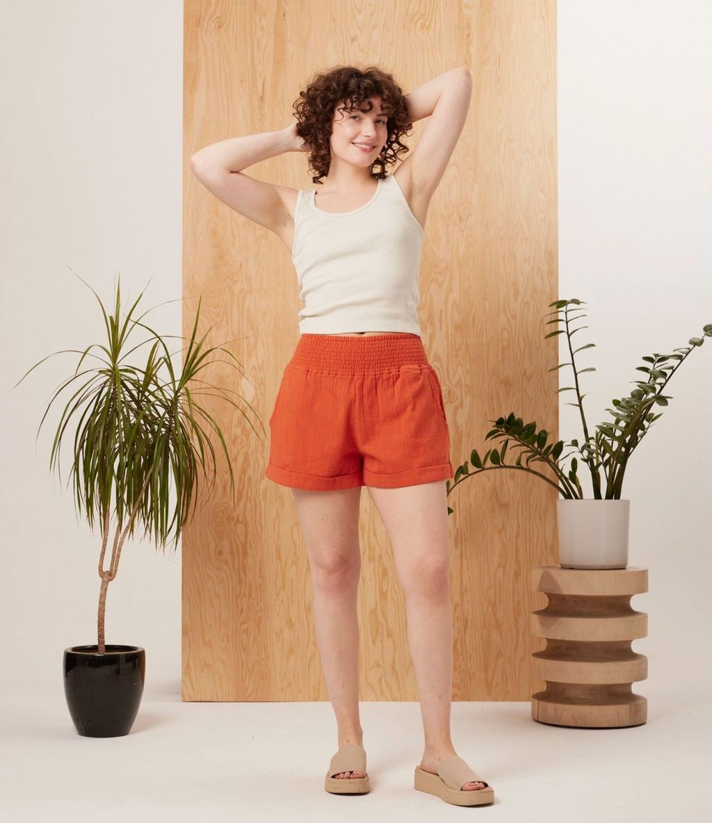 Geo Shorts - Chili