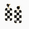 Checkered Resin Earrings