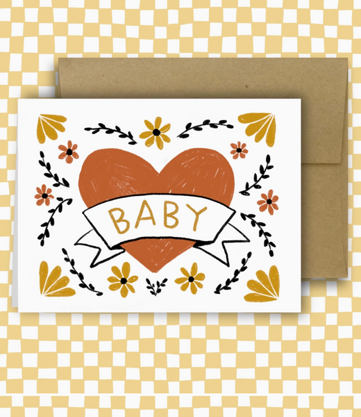 Baby ~ Classic Heart Card