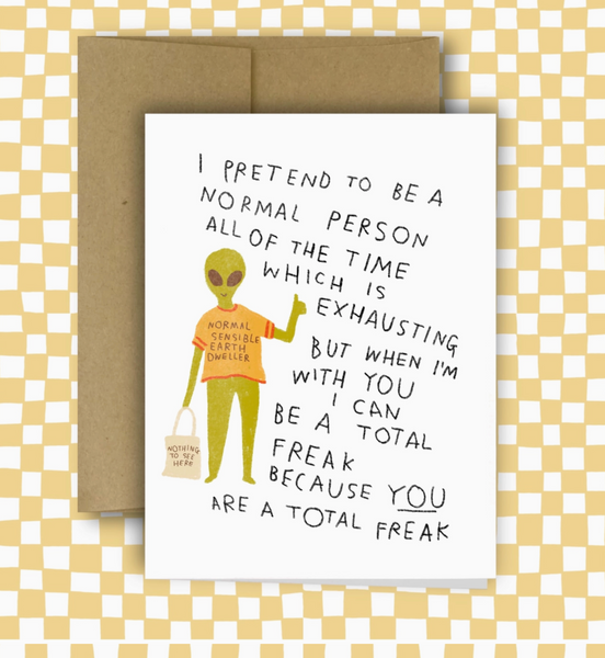 Normal Sensible Earth Dweller Greeting Card